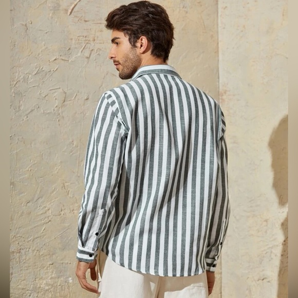 SHEIN striped button down shirt - Picture 2 of 7